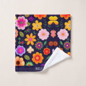 Motif Floral Mini Fleurs Exotiques (Gant de toilette)