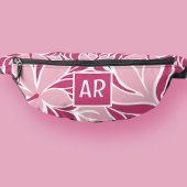 Motif floral moderne tendance Monogramme rose cool