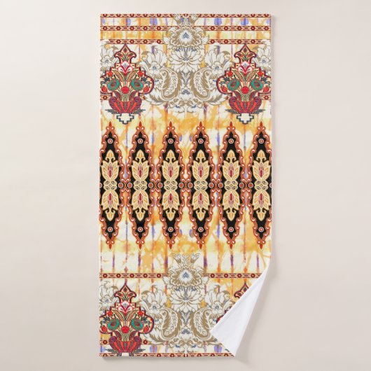 Motif floral mughien ethnique incomparable (Serviette de bain)