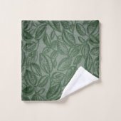motif floral, nature d'amour, vert (Gant de toilette)