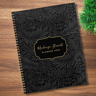 Motif floral noir élégant 2026