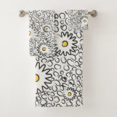 motif floral noir et blanc (En situation)