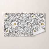 motif floral noir et blanc (Serviette à main)