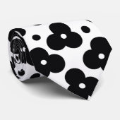 Motif floral noir et blanc cravate (Roulé)