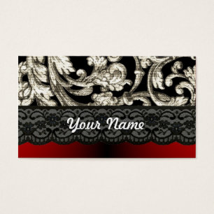 Motif floral noir et rouge de damassé