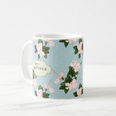 Motif floral Nom d'impression Mug (Devant gauche)