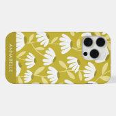 Motif floral nom monogramme bas en or foncé (Verso Horizontal)