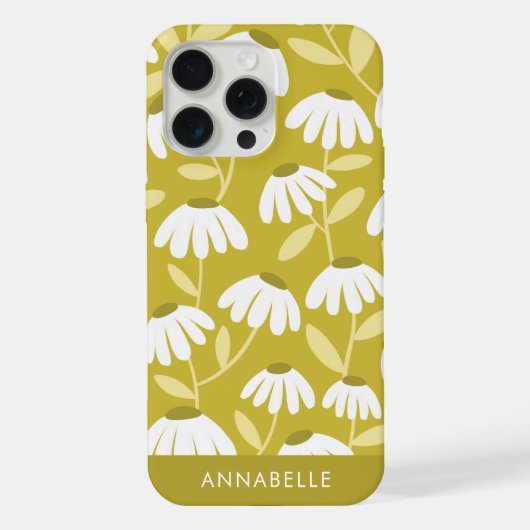 Motif floral nom monogramme bas en or foncé (Verso)