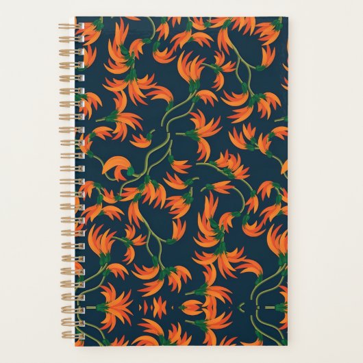Motif floral orange fluide (Devant)