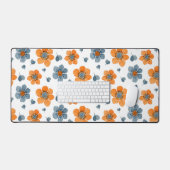 Motif floral orange vibre (Clavier et souris)