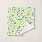 Motif floral pastel de printemps (Gant de toilette)