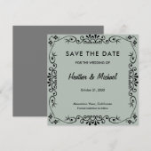 Motif floral pour le mariage de save the date (Devant / Derrière)