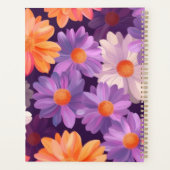 Motif floral pourpre et orange avec monogramme (Dos)
