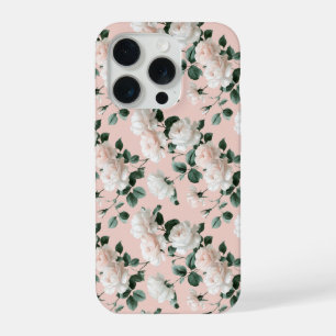 Motif floral rose blanche rose tendre doux