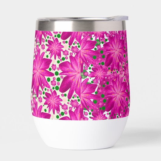 Motif floral rose chaud sans couture (Gauche)