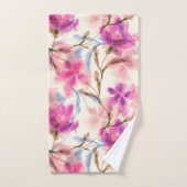 Motif floral rose d'aquarelle (Serviette à main)