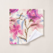 Motif floral rose d'aquarelle (Gant de toilette)