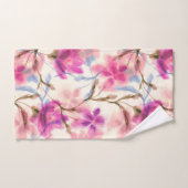 Motif floral rose d'aquarelle (Serviette à main)