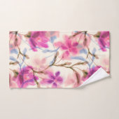 Motif floral rose d'aquarelle (Serviette à main)