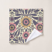 Motif Floral rose et bleu sans joint (Gant de toilette)