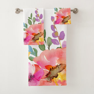 Motif Floral rose moderne Aquarelle