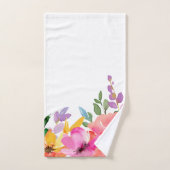 Motif Floral rose moderne Aquarelle (Serviette à main)
