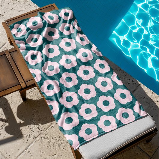 Motif Floral rose mou Rétro