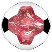 Motif Floral Rouge Et Blanc (Tourné)