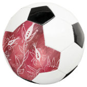 Motif Floral Rouge Et Blanc (3/4)