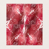 Motif Floral Rouge Et Blanc (Outside Unfolded)