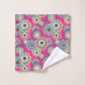 Motif floral rustique coloré rétro (Gant de toilette)