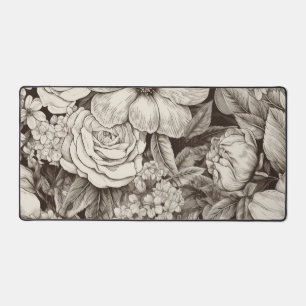 Motif floral sépia vintage