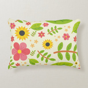 Motif floral soufflant de l'esprit Accent Coussin