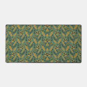 Motif floral stylisé botanique orange et noir (Recto)