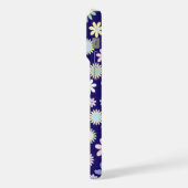 Motif floral sur fond bleu (Côté gauche)