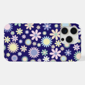 Motif floral sur fond bleu (Verso Horizontal)