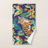 Motif Floral Tiger Jungle (Serviette à main)