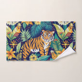 Motif Floral Tiger Jungle (Serviette à main)