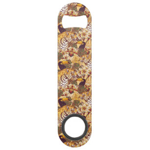 Motif floral tropical avec le tigre