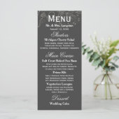 Motif floral Tulipe gris/blanc - Menu de réception (Debout devant)