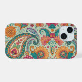 Motif floral vert clair Paisley Boho vibrant   (Verso Horizontal)