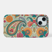 Motif floral vert clair Paisley Boho vibrant (Verso Horizontal)