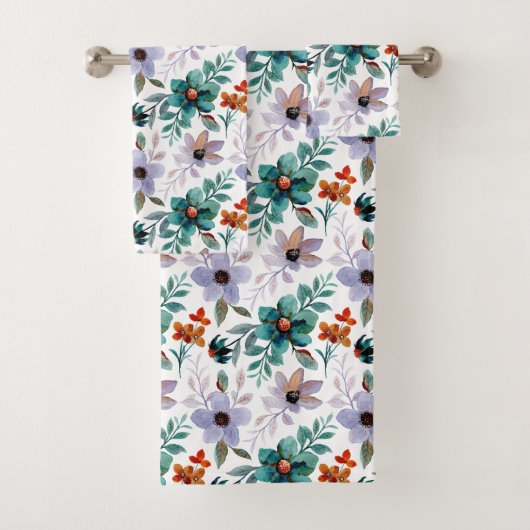 Motif floral vert orange Lilac (En situation)