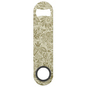 Motif Floral Vert Sage Antique Damas