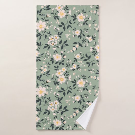 Motif floral vintage et tendance. Sans fin (Serviette de bain)