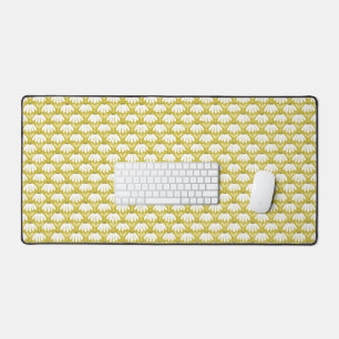 Motif floral vintage or et vert olive foncé