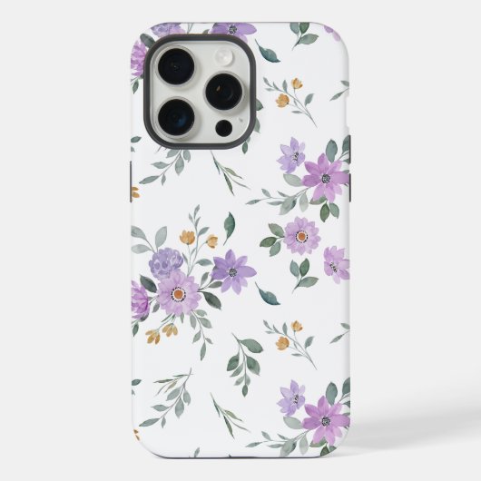 Motif floral violet aquarelle (Verso)