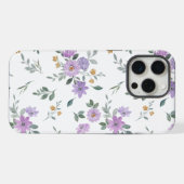 Motif floral violet aquarelle (Verso Horizontal)