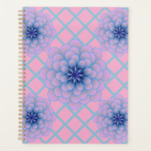 Motif Floral Violet Bleu Pastel Esthétique Sans Co