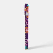 Motif floral violet rétro (Côté gauche)